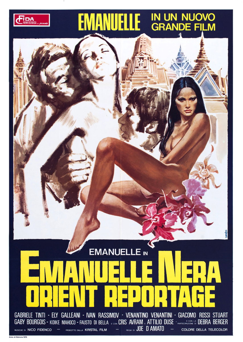 Poster 2 for the film Emanuelle in Bangkok (1976), painted by Sandro Simeoni (Symeoni)