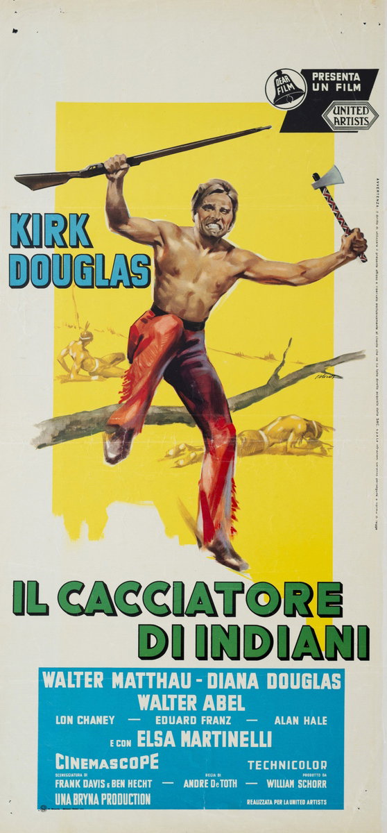 Locandina 2 for the film The Indian Fighter (1955), painted by Giorgio Olivetti