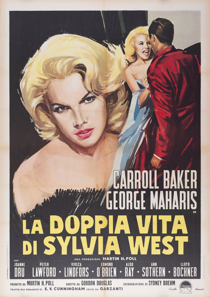 Manifesto 2 per il film La doppia vita di Sylvia West (1965)
