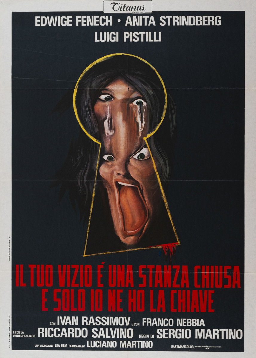 Manifesto 3 per il film Il tuo vizio è una stanza chiusa e solo io ne ho la chiave (1972)