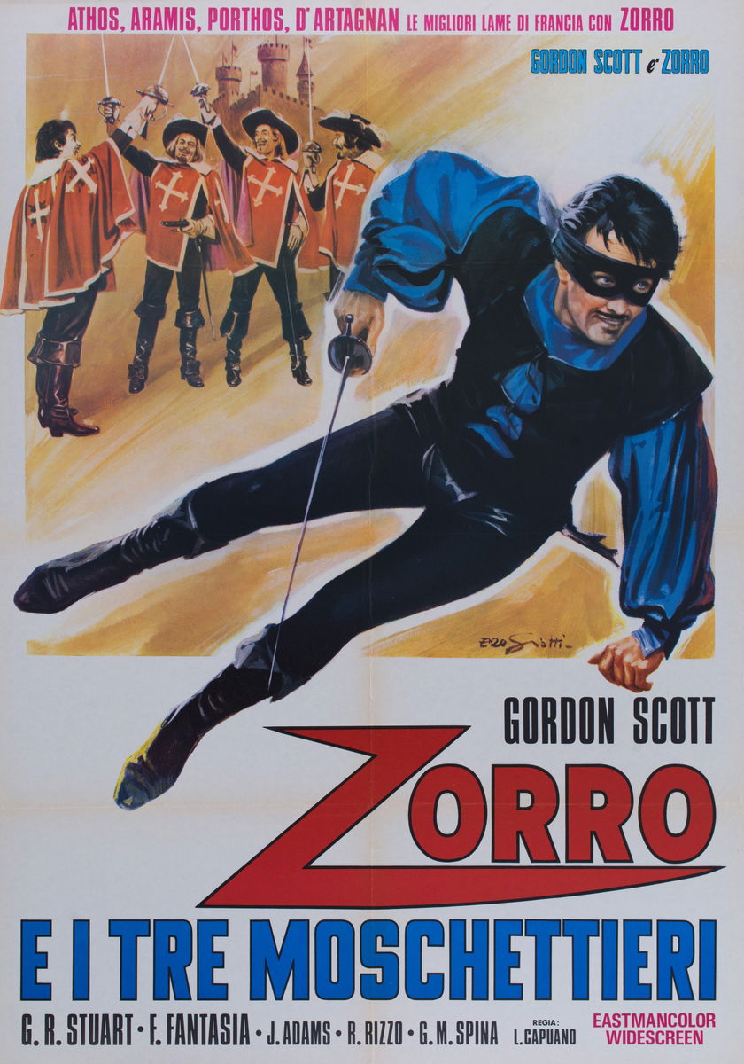 Zorro e i Tre Moschettieri - Manifesto 1