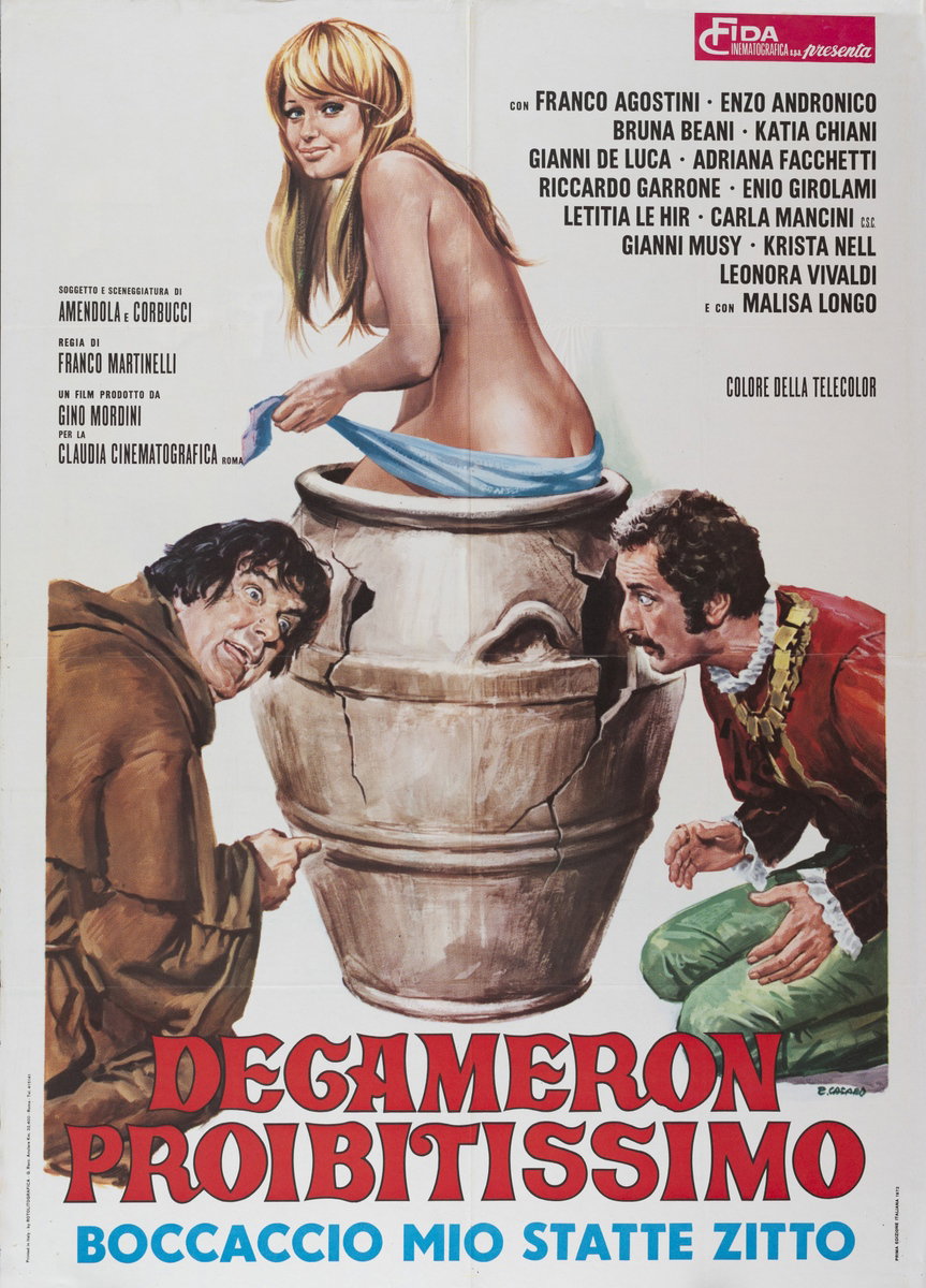 Poster 2 for the film Decameron proibitissimo - Boccaccio mio statte zitto (1972), painted by Renato Casaro (Renè)