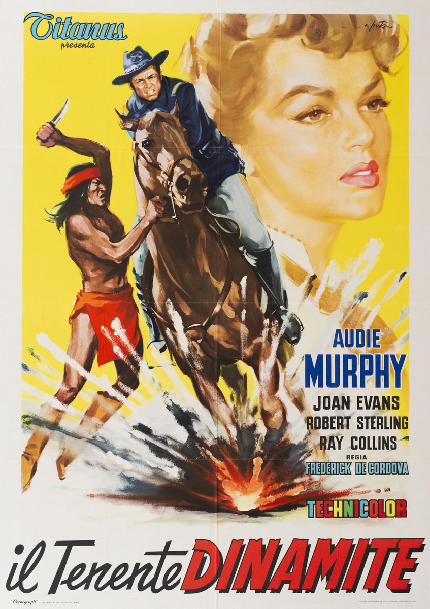 Manifesto 2 per il film Il tenente dinamite (1953), dipinto da Arnaldo Putzu