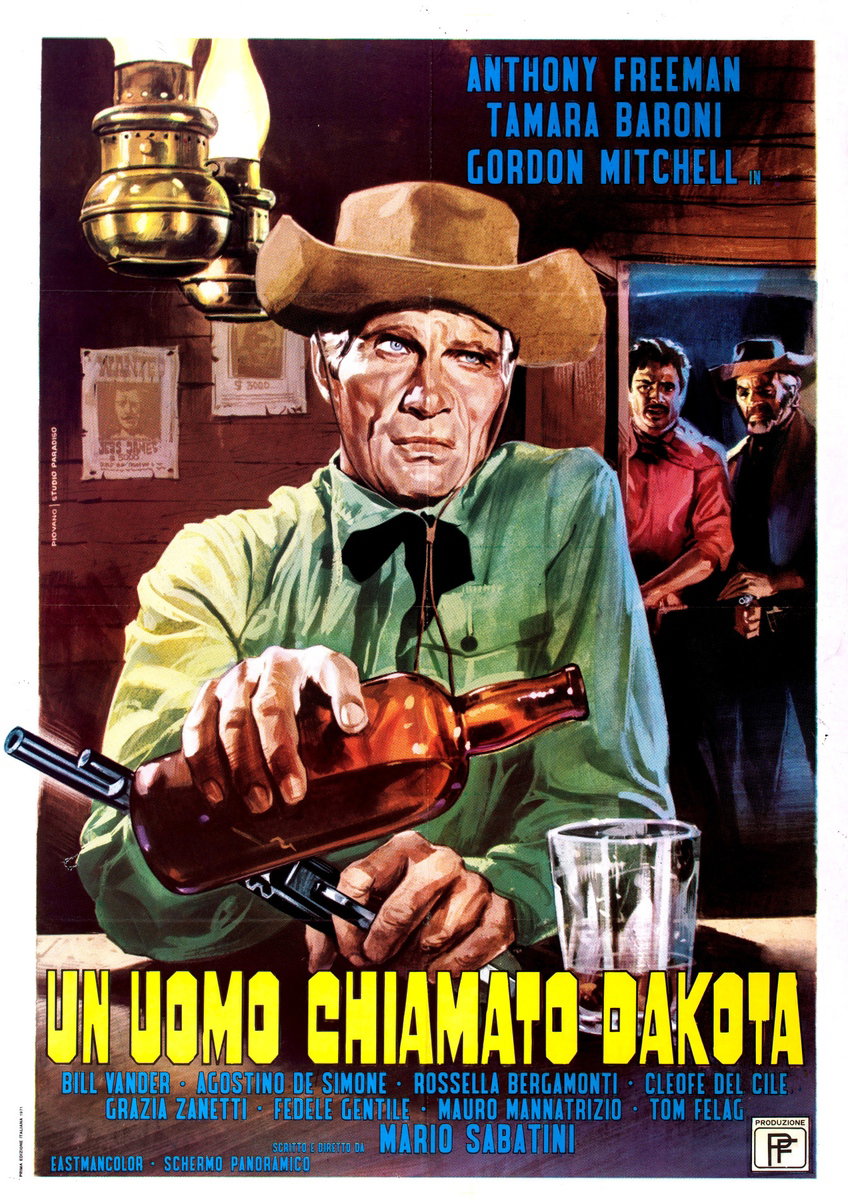 Poster 2 for the film A Gunman Called Dakota (1972), painted by Mario Piovano