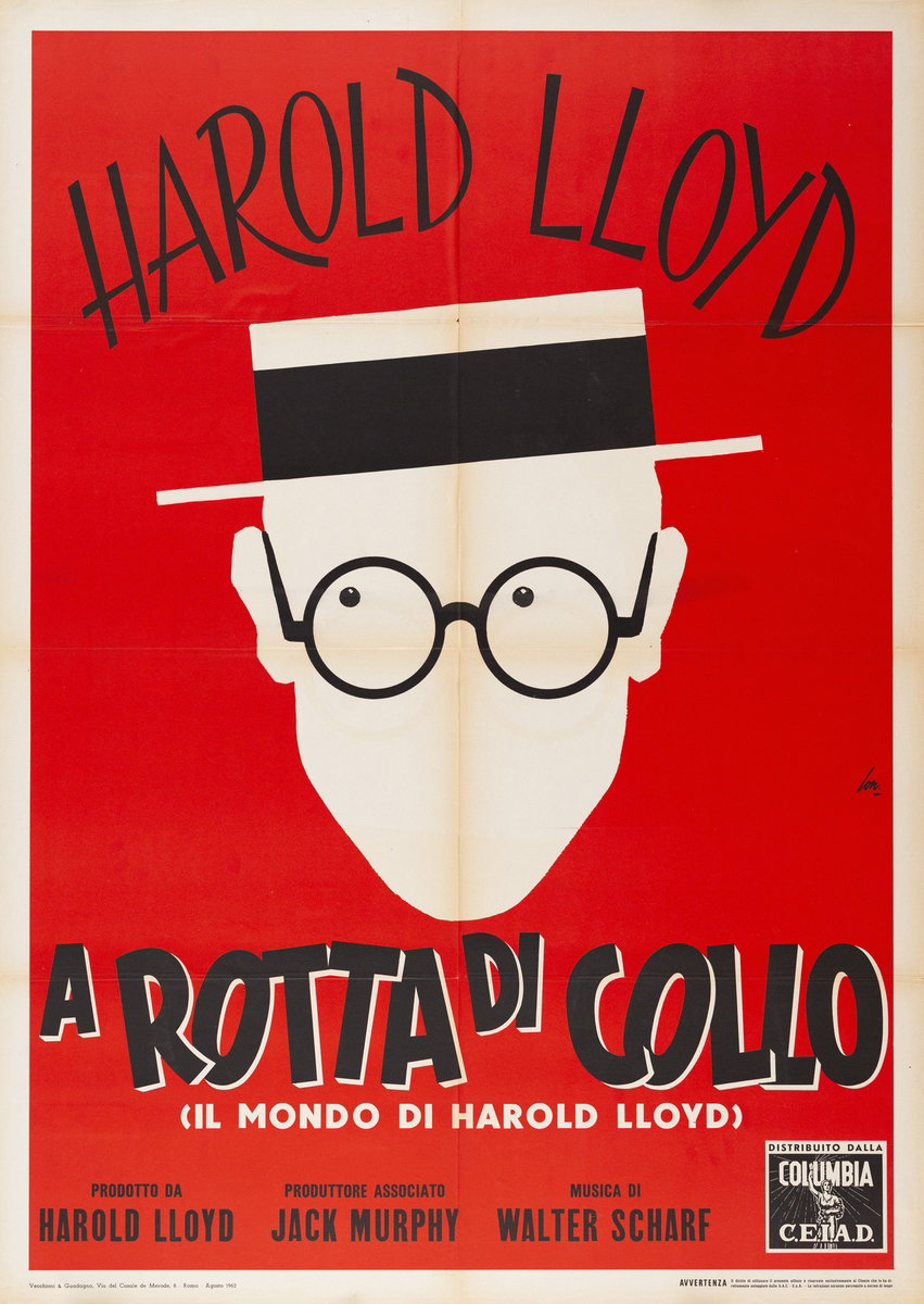 Manifesto 2 per il film A rotta di collo (1962), dipinto da Carlantonio Longi