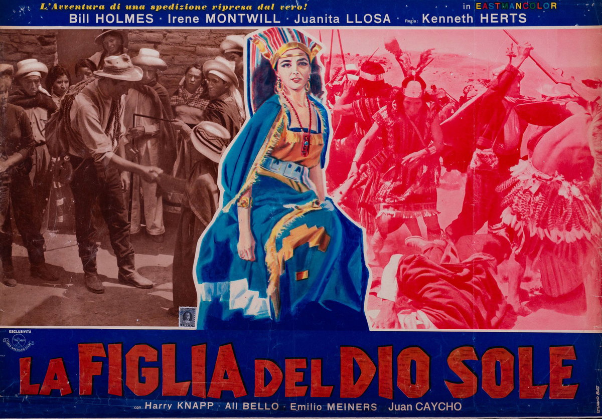 Lobby Card 2 for the film Daughter of the Sun God (1962), painted by Studio Bat