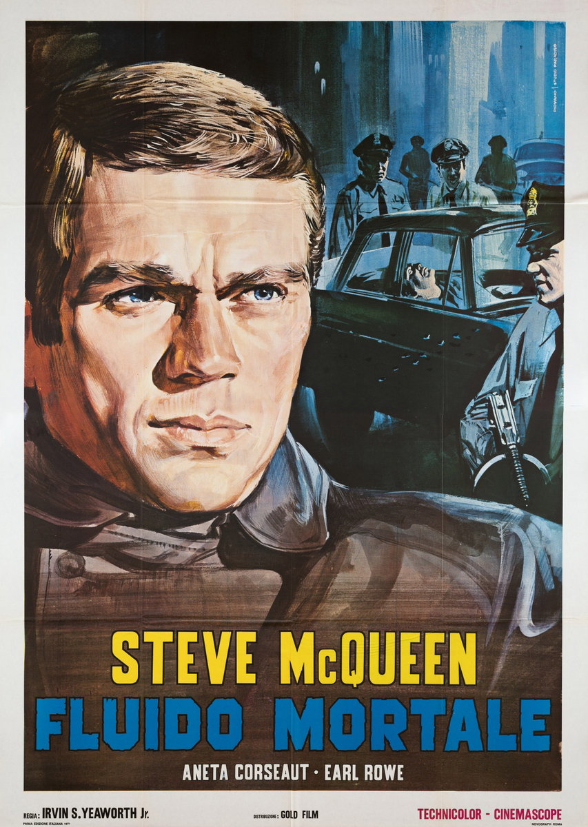 Manifesto 2 per il film Fluido mortale (1958), dipinto da Mario Piovano