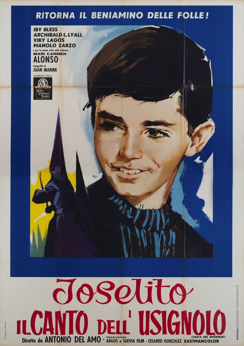 Manifesto 3 per il film Il canto dell'usignolo (1957), dipinto da Silvano Campeggi (Nano)