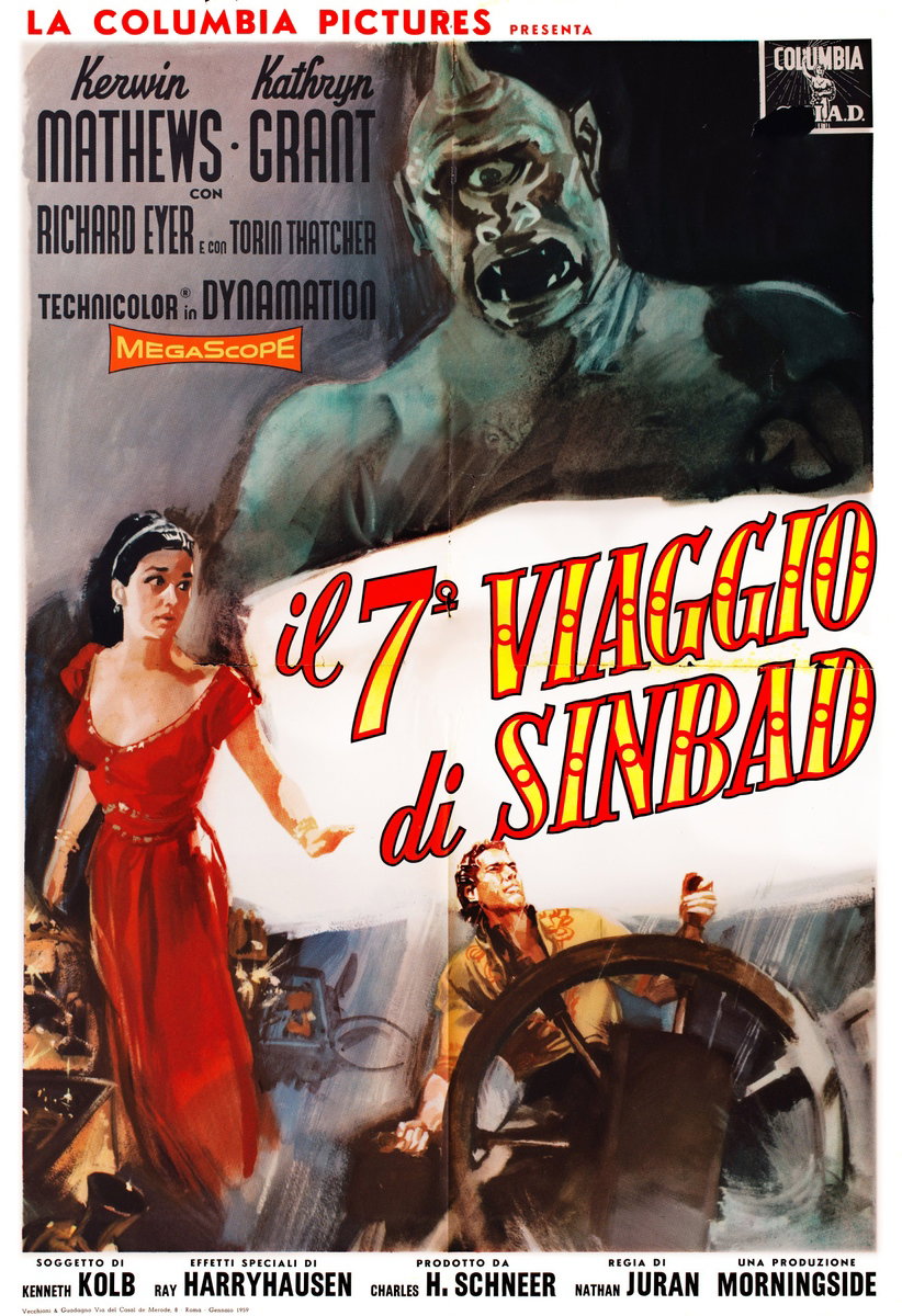 Manifesto 2 per il film Il 7° viaggio di Sinbad (1958)