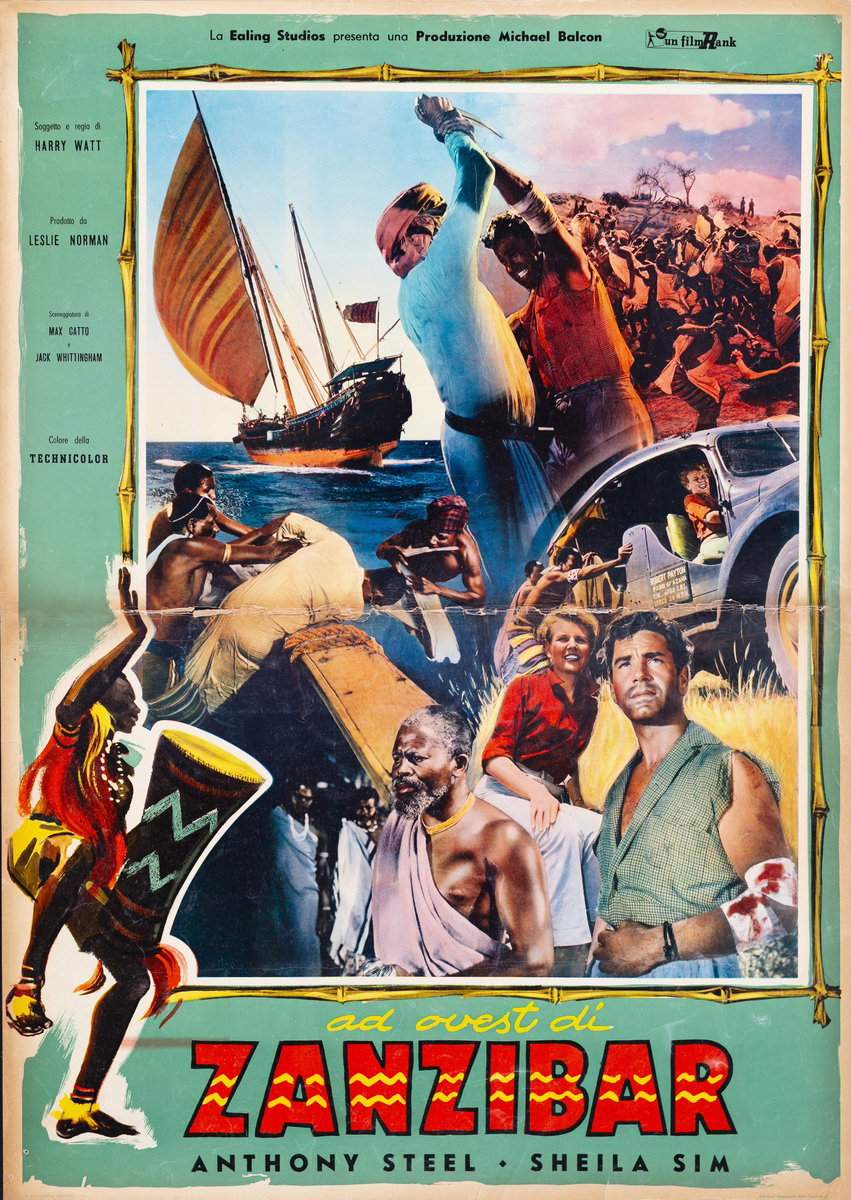 Manifesto 2 per il film Ad ovest di Zanzibar (1954)