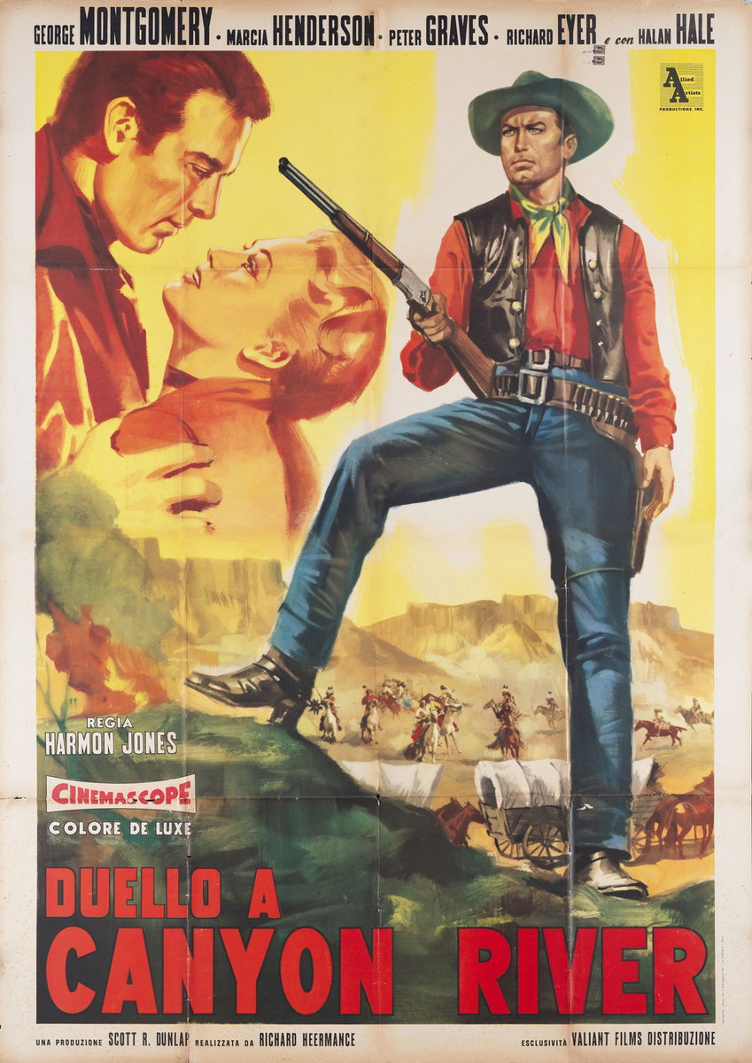 Poster 2 for the film Canyon River (1956)