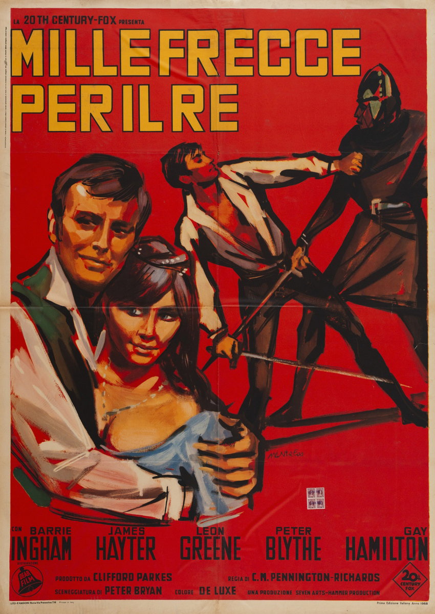 Manifesto 2 per il film Mille frecce per il re (1967), dipinto da Acerbo Manfredo