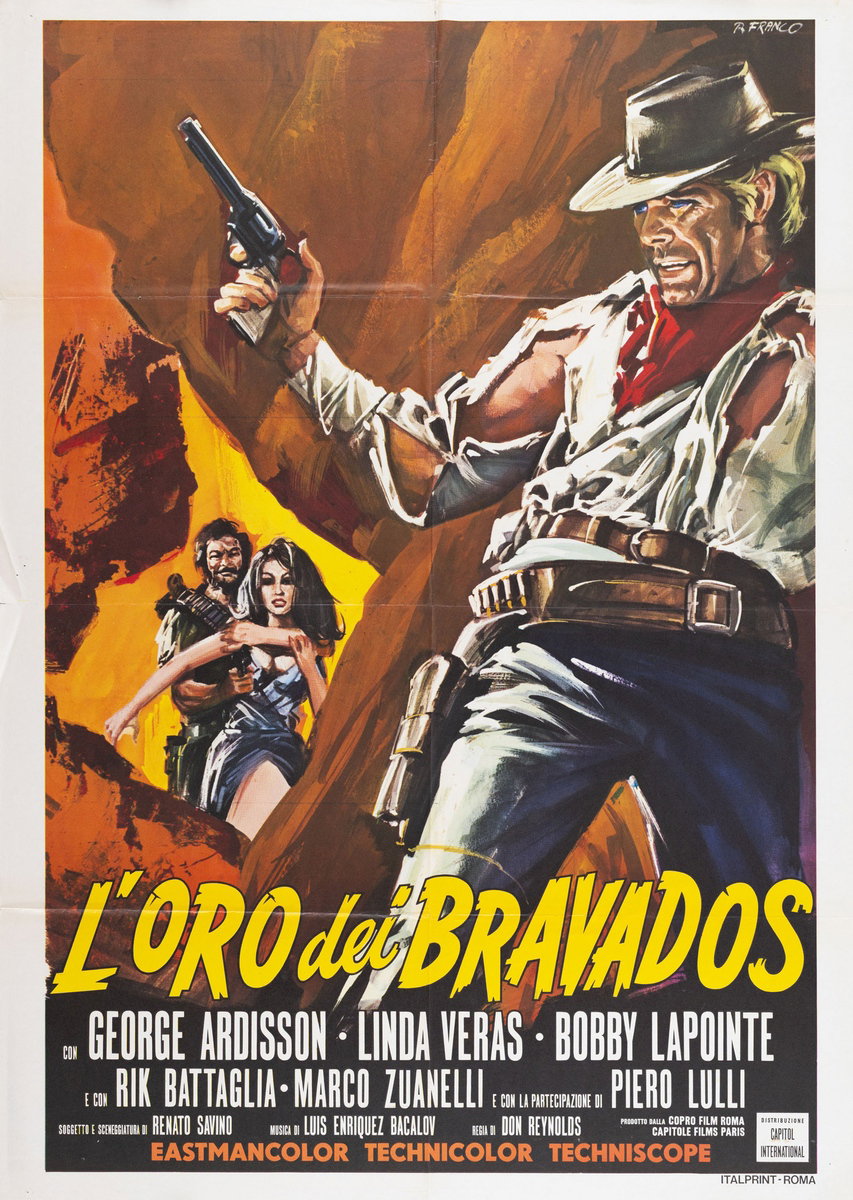 Poster 2 for the film Chapaqua's Gold (1970), painted by Franco Picchioni