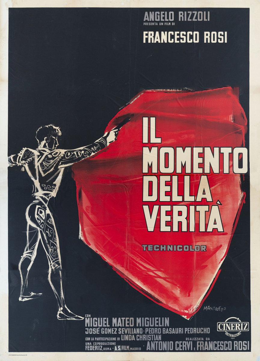 Poster 3 for the film The Moment of Truth (1965), painted by Acerbo Manfredo