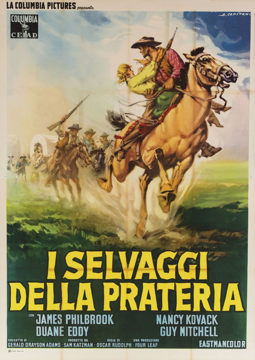 Poster 2 for the film The Wild Westerners (1962), painted by Alfredo Capitani
