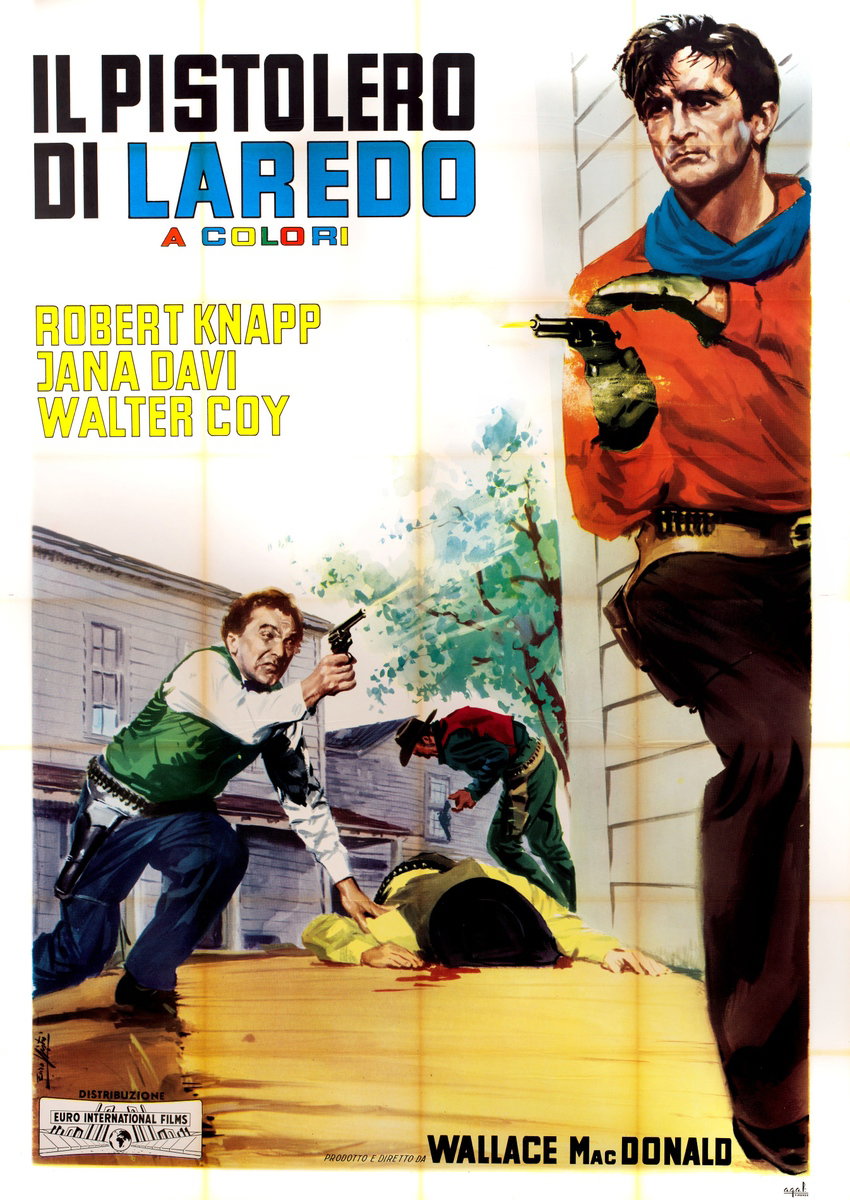 Manifesto 2 per il film Il pistolero di Laredo (1959), dipinto da Lorenzo Nistri (Enzo)