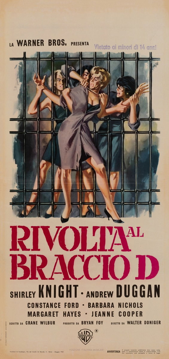 Locandina 2 for the film House of Women (1962), painted by Sandro Simeoni (Symeoni)