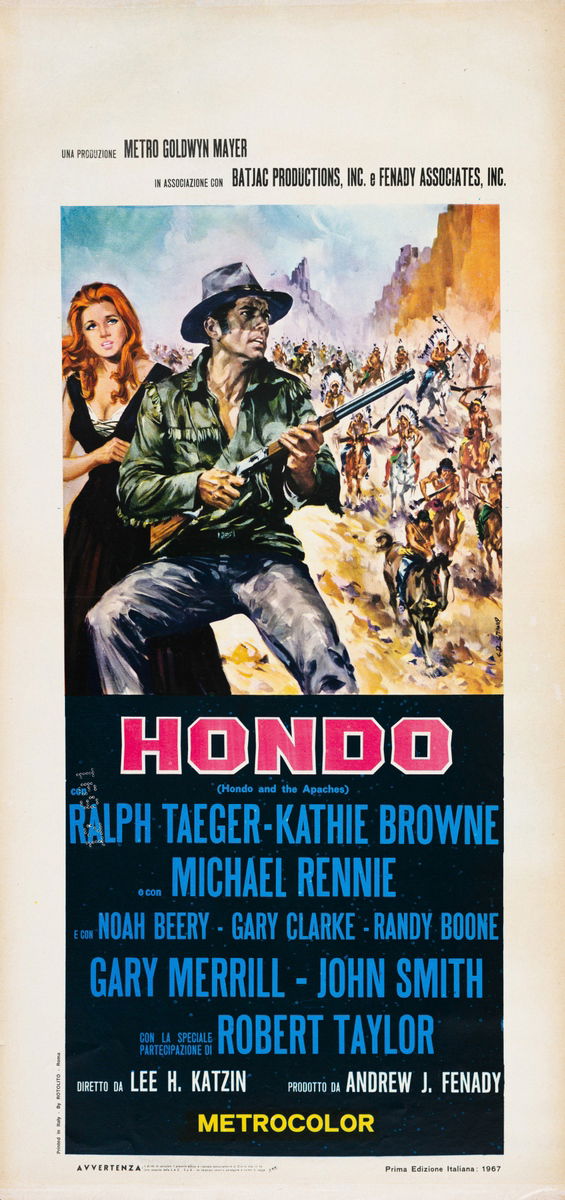 Hondo and the Apaches - Lobby Card 1