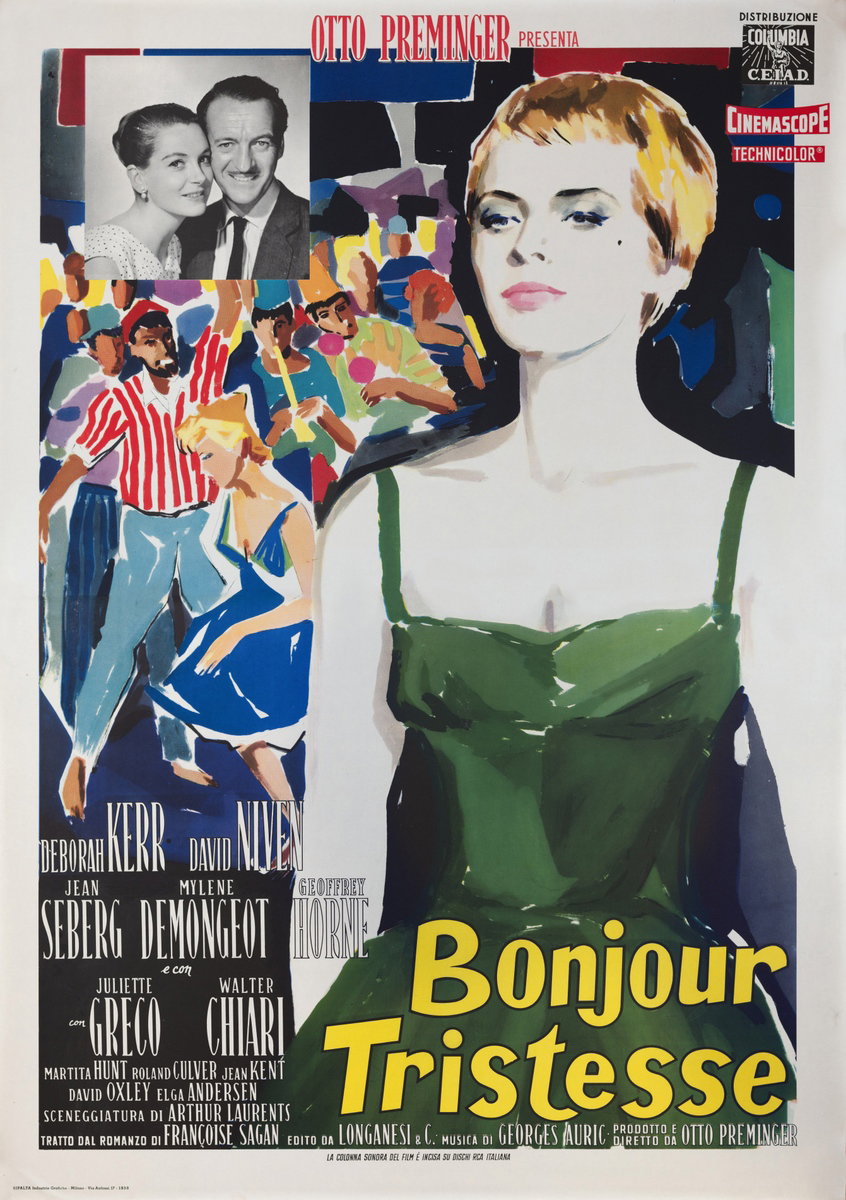 Manifesto 2 per il film Buongiorno tristezza! (1958), dipinto da Ercole Brini