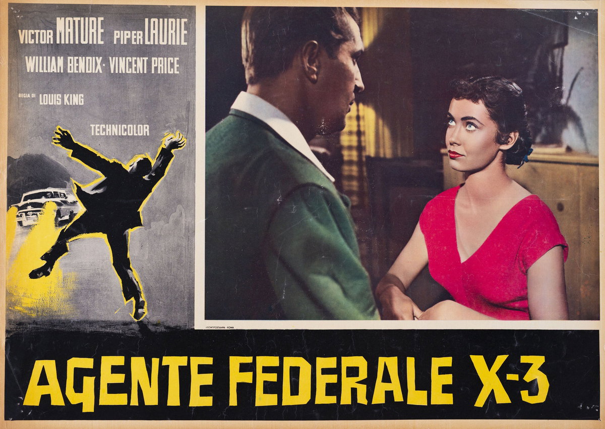 Fotobusta 2 per il film Agente Federale X3 (1954)