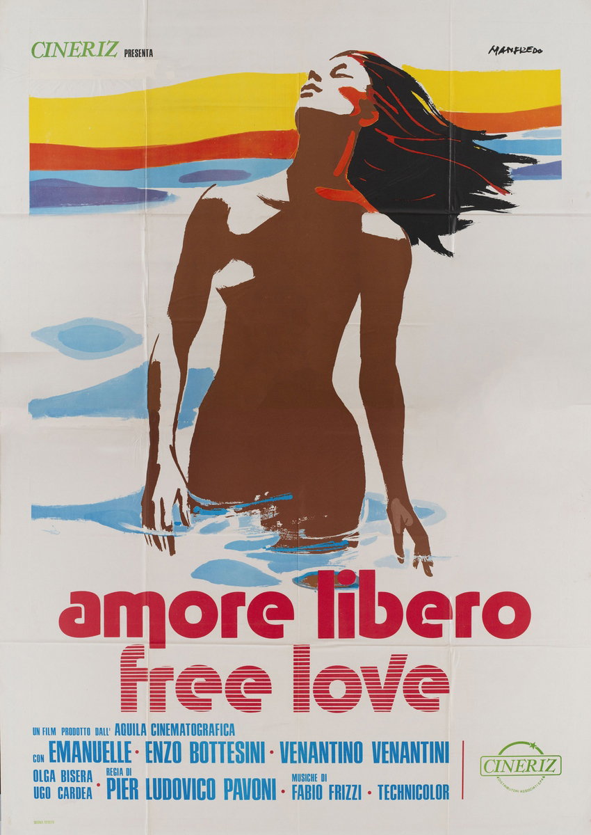 Manifesto 2 per il film Amore libero (1974), dipinto da Acerbo Manfredo