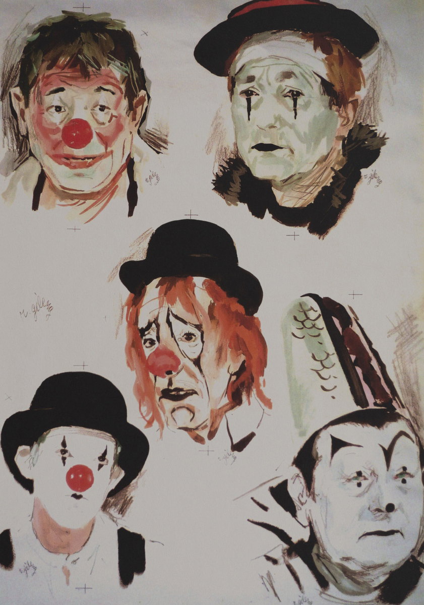 Manifesto 3 per il film I clowns (1970), dipinto da Rinaldo Geleng