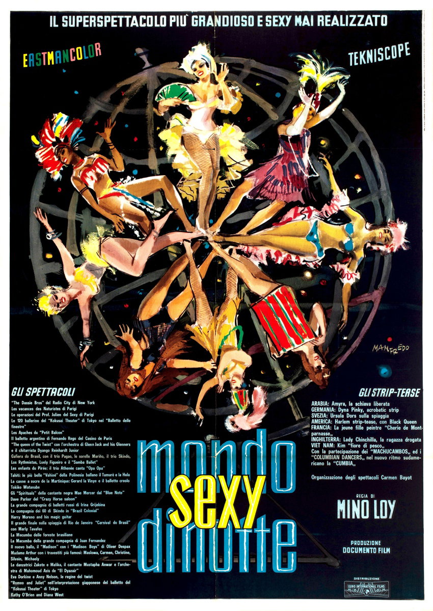 Manifesto 2 per il film Mondo sexy di notte (1962), dipinto da Acerbo Manfredo