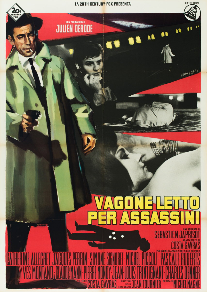 Poster 2 for the film The Sleeping Car Murder (1965), painted by Acerbo Manfredo