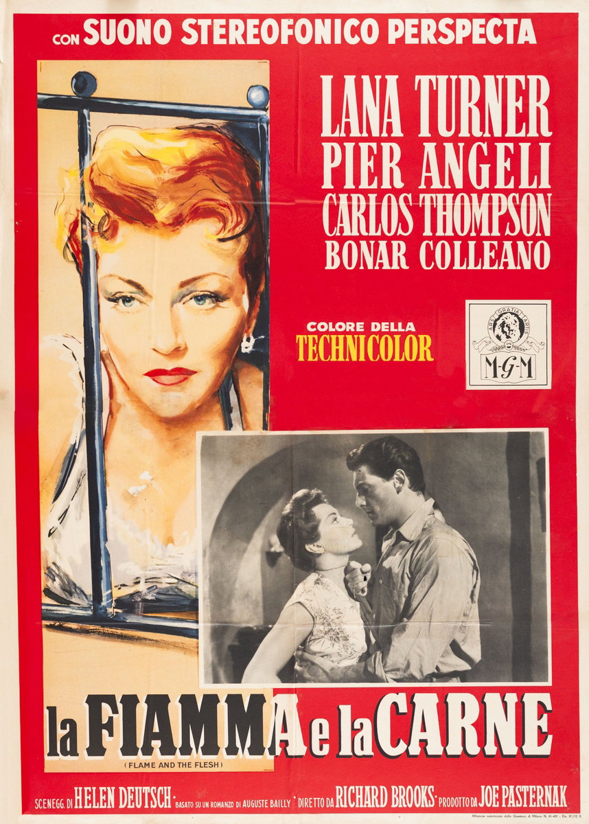 Manifesto 2 per il film La fiamma e la carne (1954)