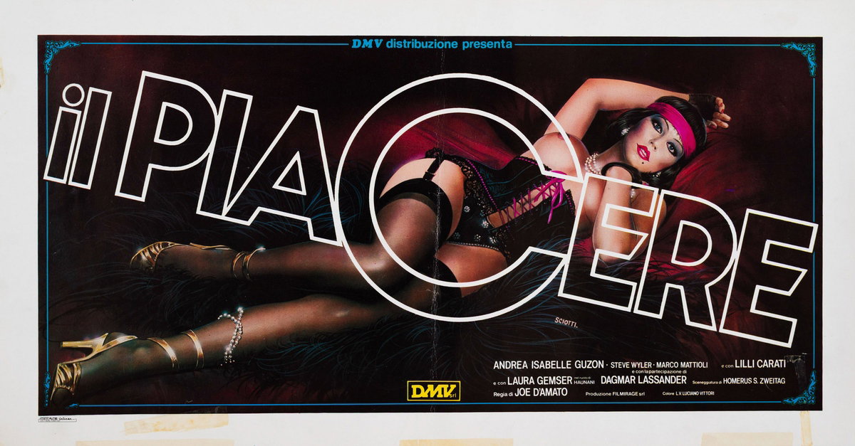 Locandina 2 per il film Il Piacere (1985), dipinto da Enzo Sciotti