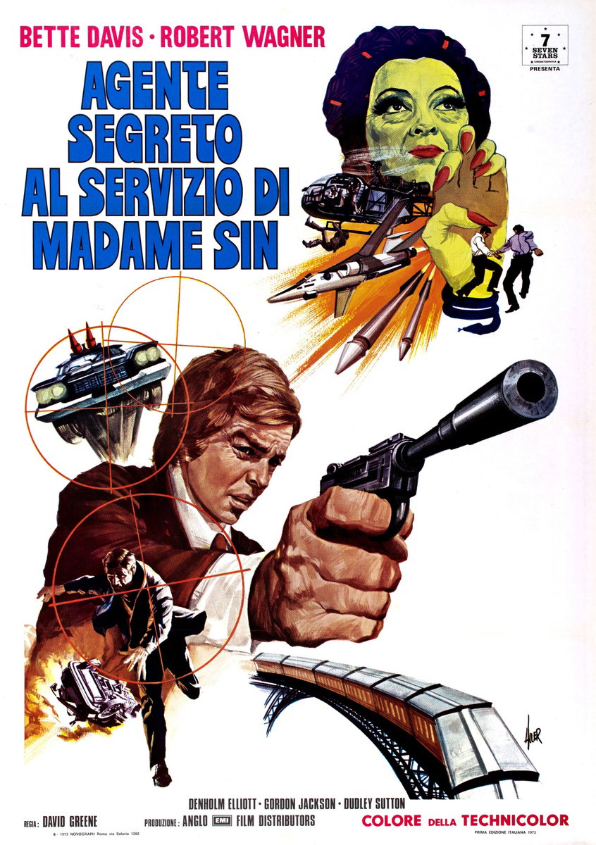 Manifesto 2 per il film Agente segreto al servizio di madame Sin (1972), dipinto da Giovanni Alessandri (Aller)