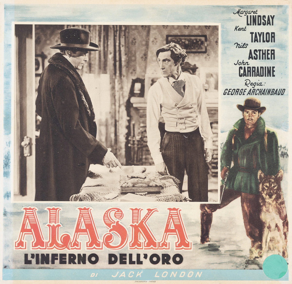 Fotobusta 2 per il film Alaska, inferno dell'oro (1944)