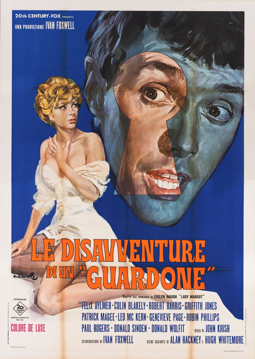 Manifesto 2 per il film Le disavventure di un guardone (1968), dipinto da Averardo Ciriello