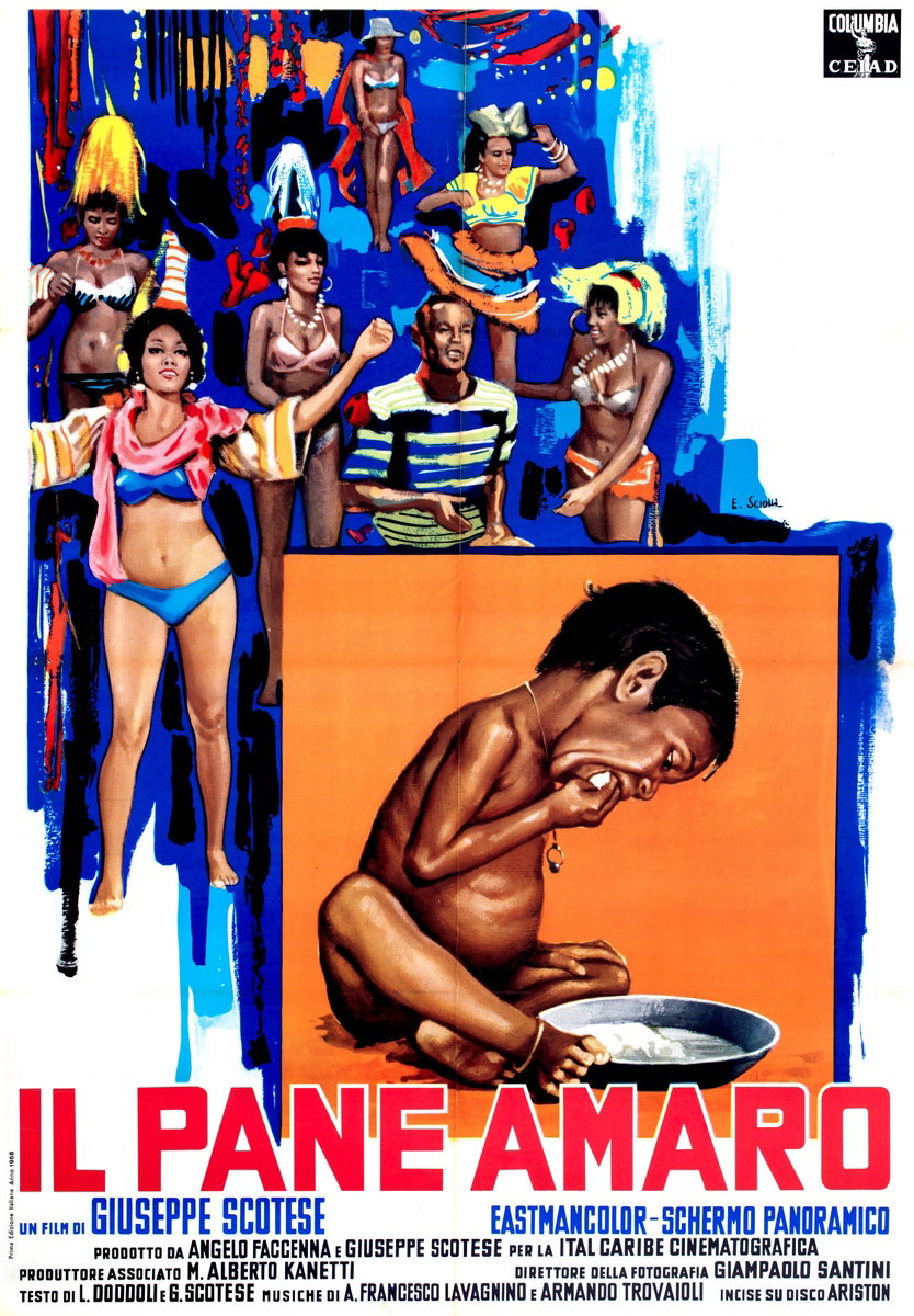 Poster 2 for the film Il pane amaro - Le vergogne del mondo (1968), painted by Enzo Sciotti