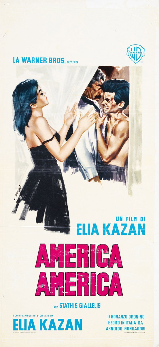 Locandina 2 for the film America America (1963), painted by Sandro Simeoni (Symeoni)