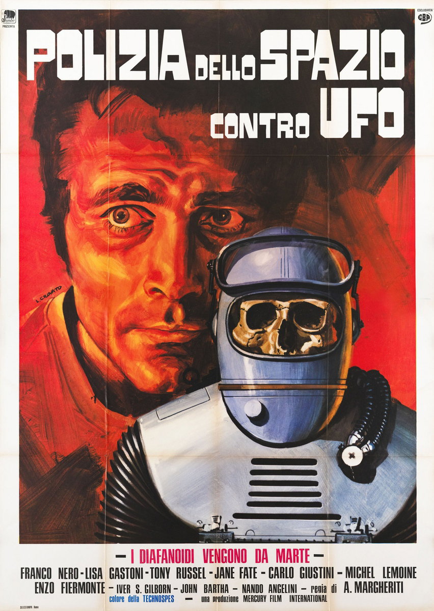 Locandina 2 per il film I diafanoidi vengono da Marte (1966), dipinto da Luciano Crovato