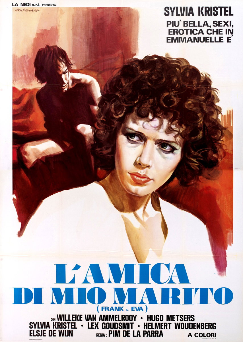 Poster 2 for the film Frank and Eva (1973), painted by Ezio Tarantelli
