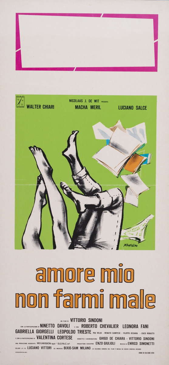 Locandina 2 per il film Amore mio non farmi male (1974), dipinto da Acerbo Manfredo