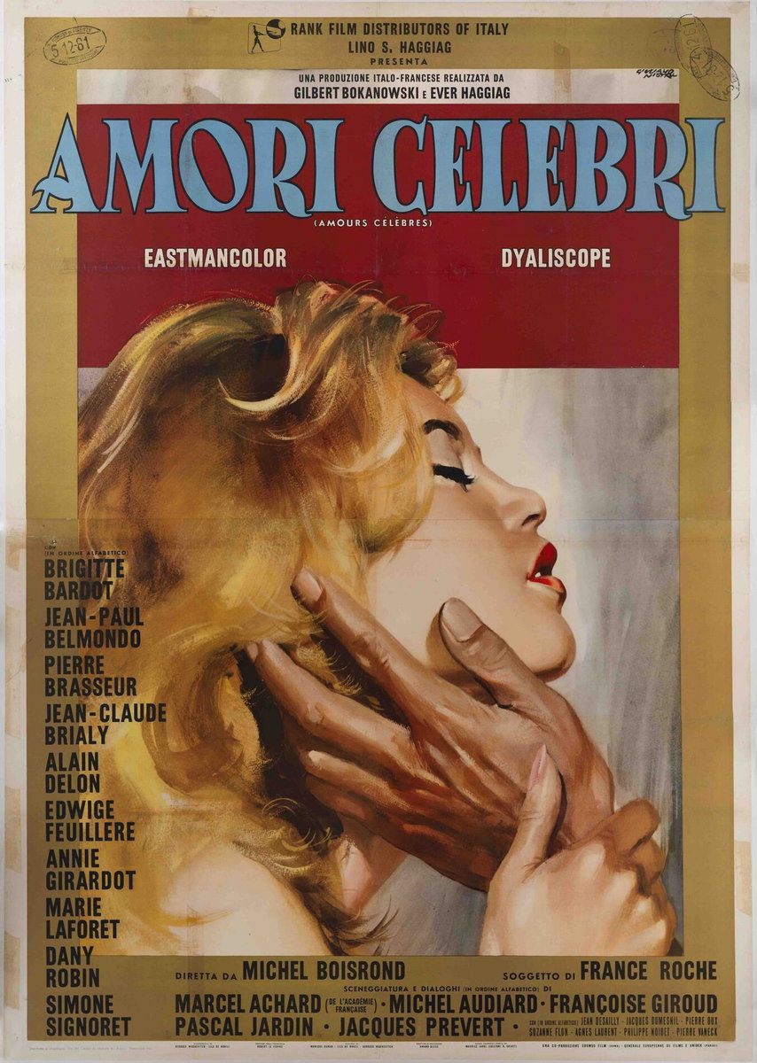 Poster 4 for the film Famous Love Affairs (1961), painted by Giuliano Nistri