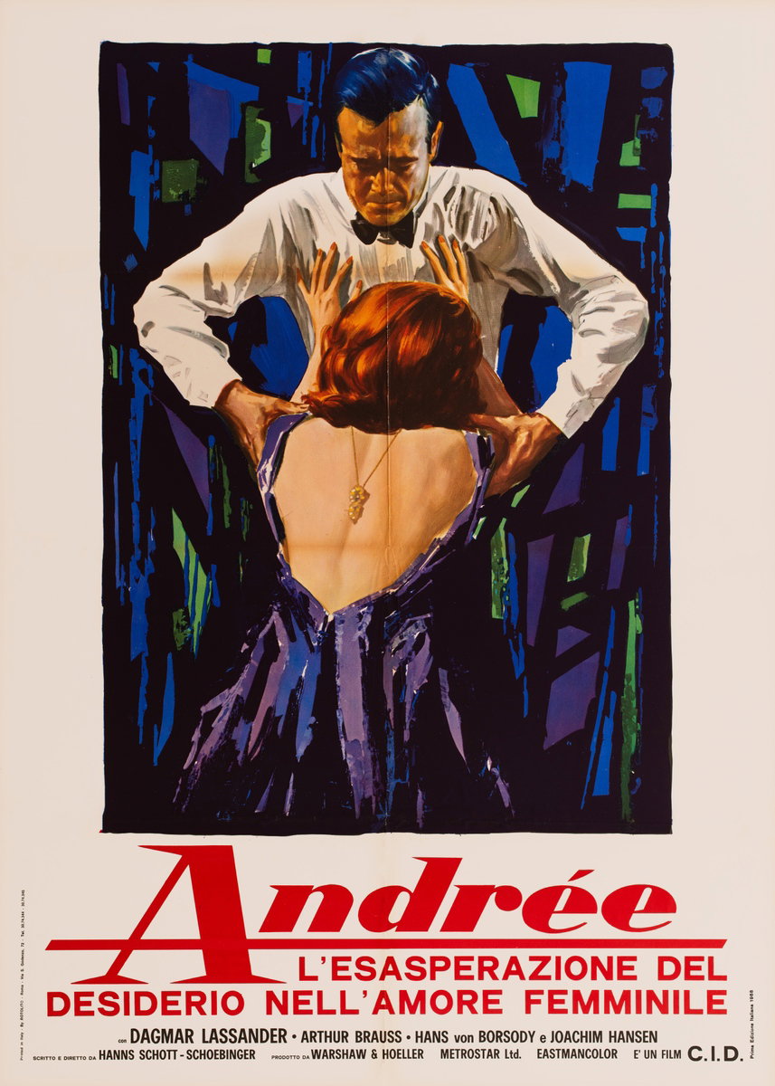 Manifesto 2 per il film Andrée - l'esasperazione del desiderio nell'amore femminile (1968)