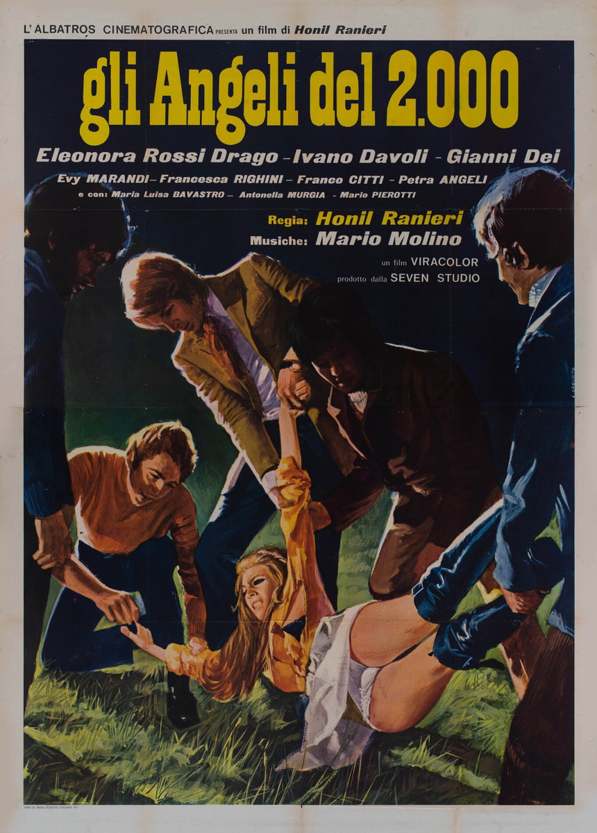 Poster 2 for the film The Angels from 2000 (1969), painted by Luciano Crovato