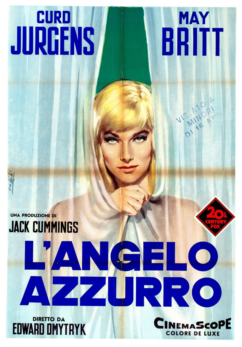 Poster 2 for the film The Blue Angel (1959), painted by Lorenzo Nistri (Enzo)