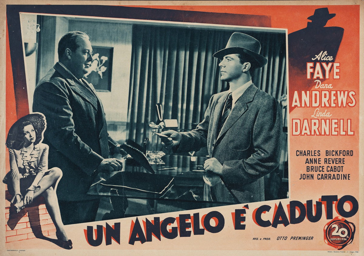 Fotobusta 2 per il film Un angelo è caduto (1945)