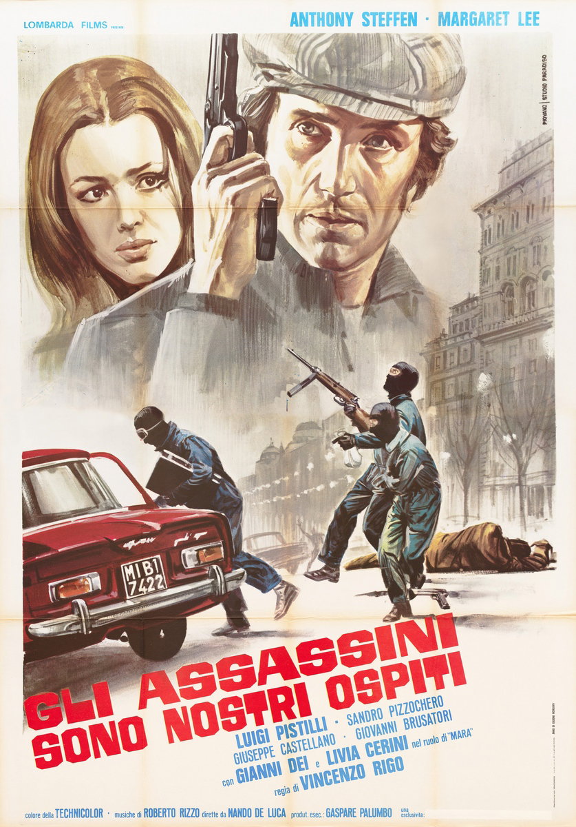 Poster 2 for the film The Killers Are Our Guests (1974), painted by Mario Piovano