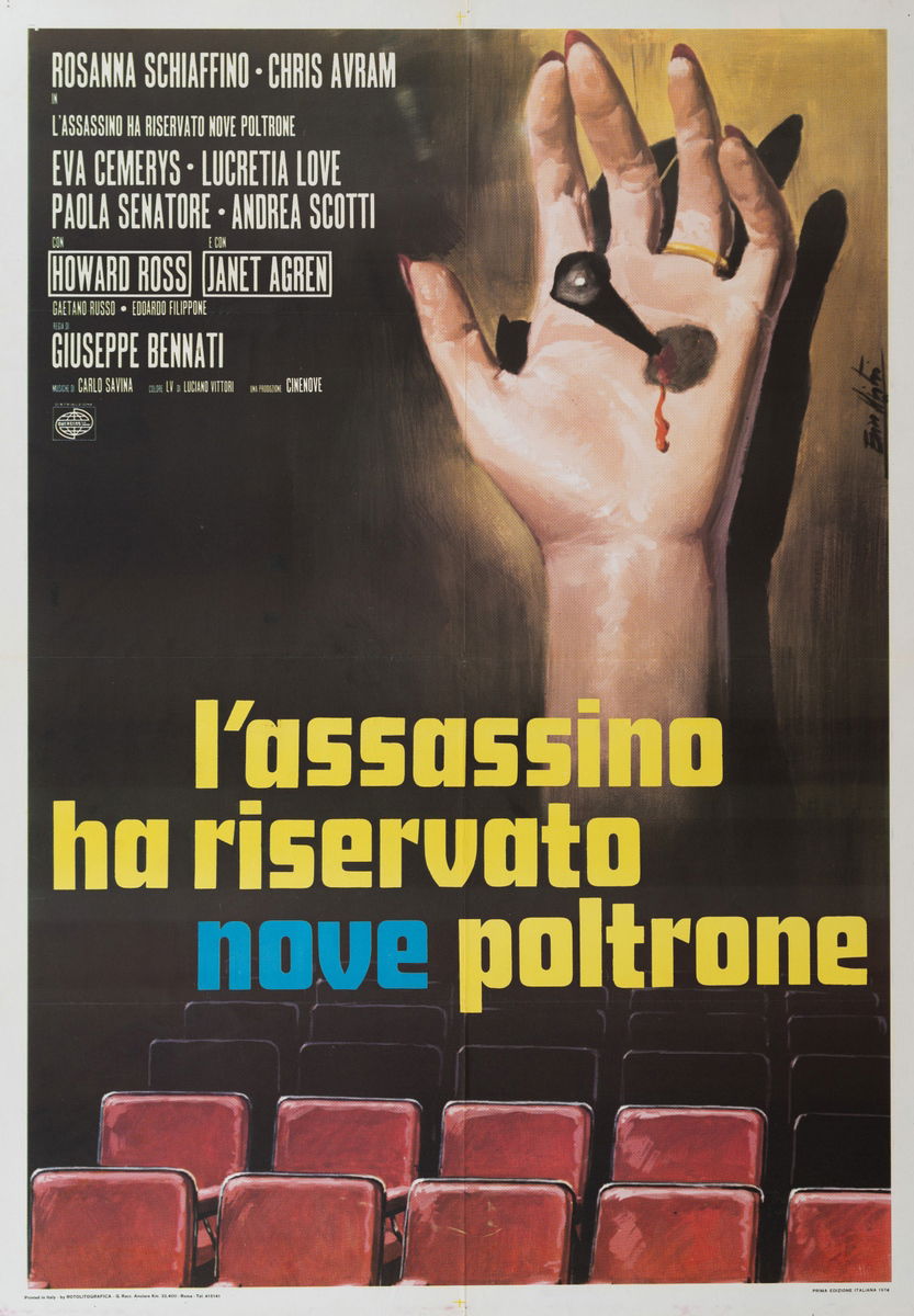 L'assassino ha riservato nove poltrone - Manifesto 1