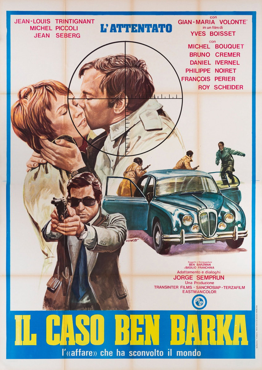 Poster 7 for the film The Assassination (1972), painted by Luciano Crovato