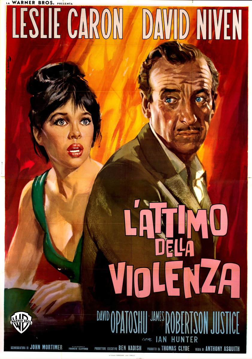 Manifesto 2 per il film L'attimo della violenza (1962), dipinto da Averardo Ciriello