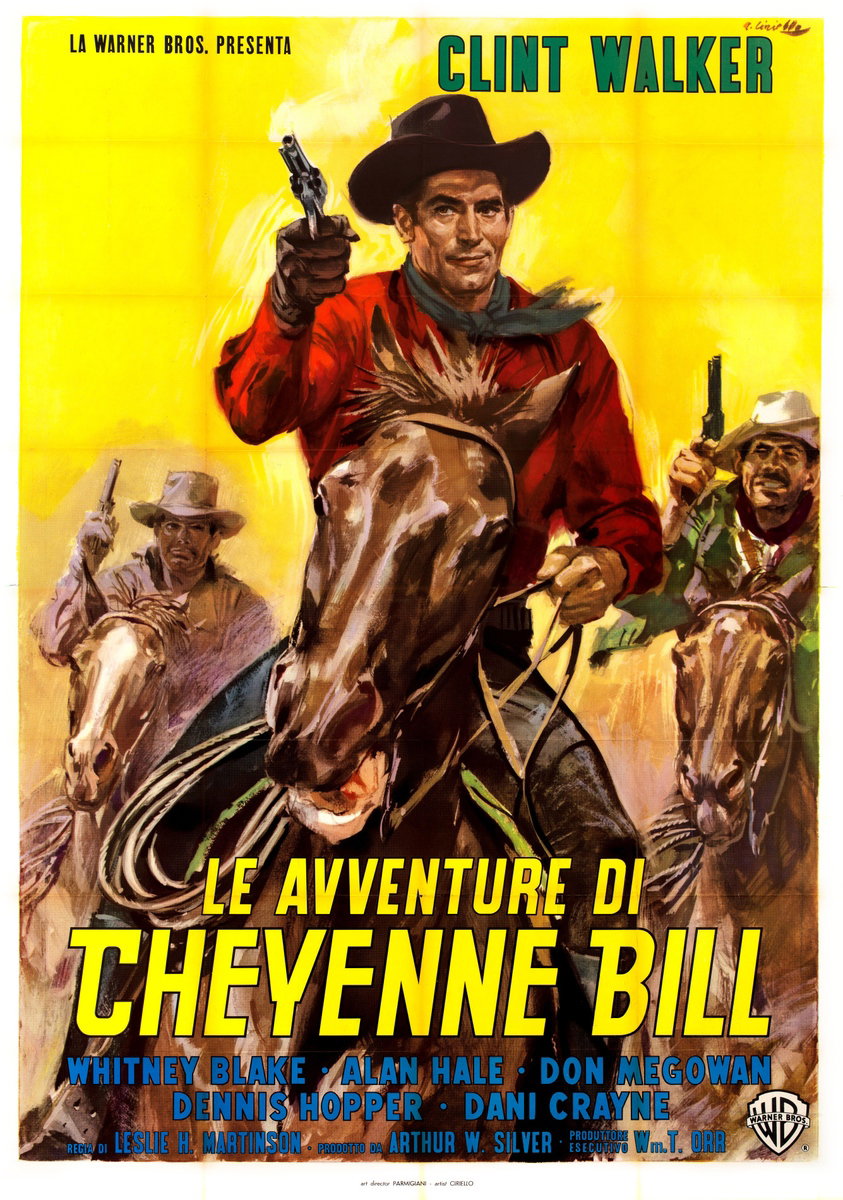 Manifesto 2 per il film Le avventure di Cheyenne Bill (1960), dipinto da Averardo Ciriello