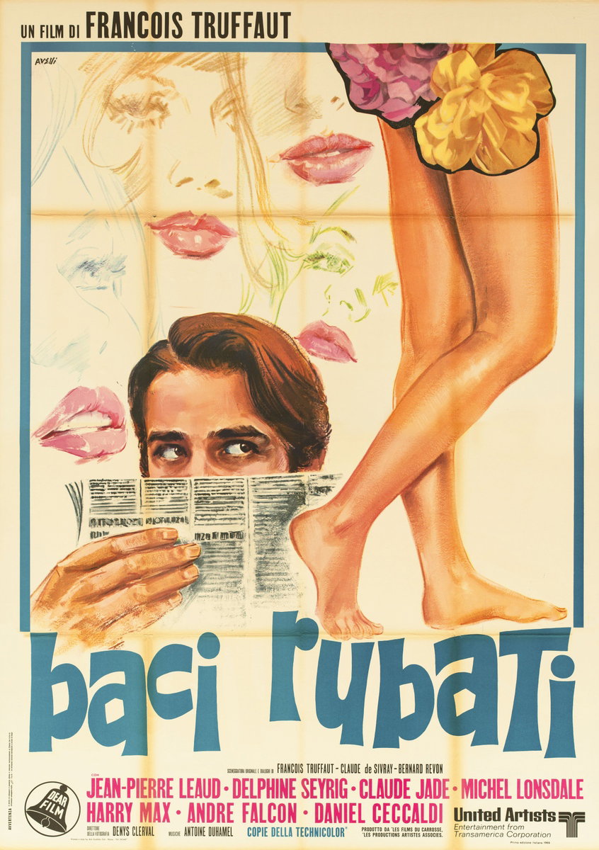 Manifesto 2 per il film Baci rubati (1968), dipinto da Agatino Avelli