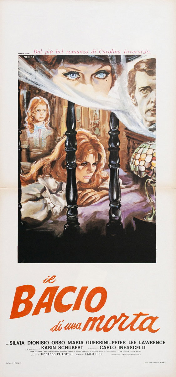 Locandina 2 per il film Il bacio di una morta (1974), dipinto da Basilio Morini